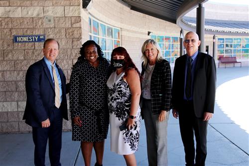 Assistant Principal Dawn Lewis, second from the left